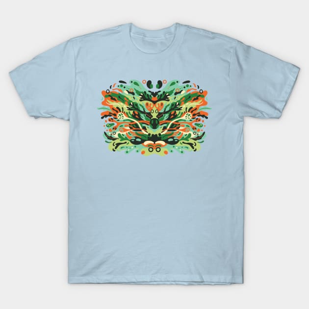 Rorschach Test Green T-Shirt by jasoncastillo